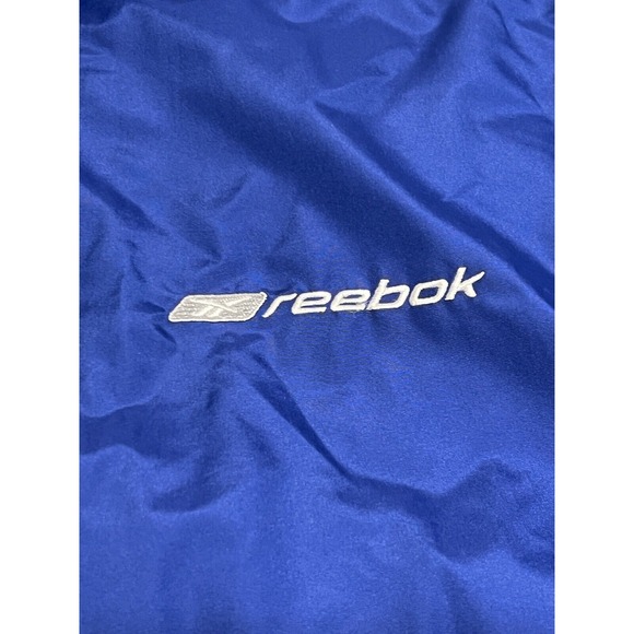 Vintage Reebok Windbreaker Sz M Full Zip Warm Up Blue‎ Gray Detroit Lions Colors - Picture 2 of 8